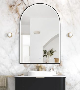 Archie Black Metal Frame LED Mirror 1500 x 1000