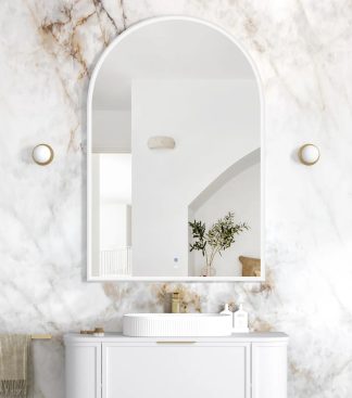 Archie White Metal Frame LED Mirror 1500 x 1000