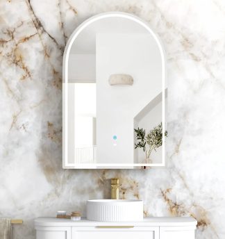 Archie Led Shaving Cabinet 600 x 900 Matte White Premium Edition