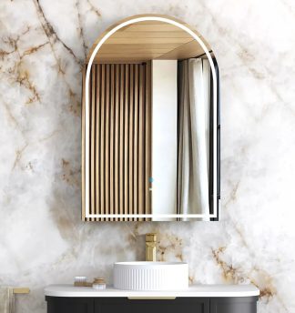 Archie Led Shaving Cabinet 600 x 900 Black Oak Premium Edition