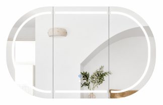 Bondi Led Shaving Cabinet Woodland Oak 1200 x 750 Premium Edition