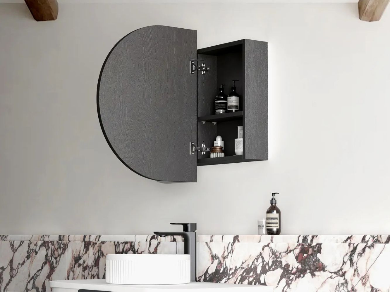 Bondi Led Shaving Cabinet Premium Edition Black Oak 900 x 600 - Image 6