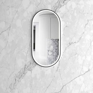 Noosa Black Metal Frame Led Tuffi Mirror 900 x 450
