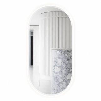 Noosa White Metal Frame Led Tuffi Mirror 900 x 450