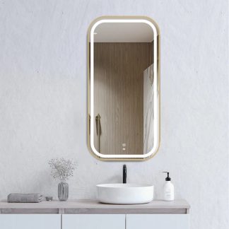 Newport Gold Frame LED Mirror 900 x 450