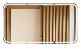 Newport Led Shaving Cabinet 1500 x 750 Natural Oak Premium Edition