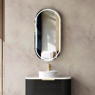 Noosa Led Shaving Cabinet 450 x 900 Black Oak