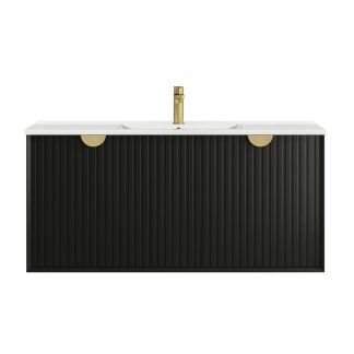 Marlo Wave Matte Black 1200 Wall Hung Vanity