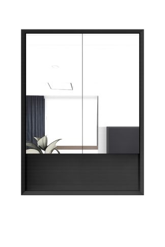 Marlo Matte Black 600mm Shaving Cabinet