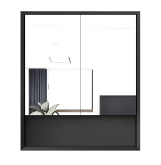 Marlo Matte Black 750mm Shaving Cabinet