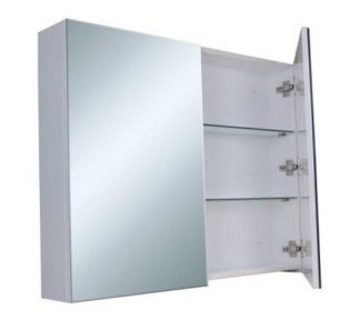 PVC Shaving Mirror Cabinet 750 Pencil Edge