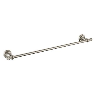 Medoc Single Towel Rail 600mm Brushed Nickel