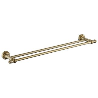 Medoc Double Towel Rail 750mm Brushed Bronze