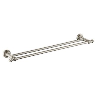 Medoc Double Towel Rail 750mm Brushed Nickel