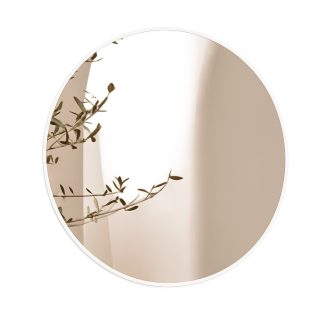 London Matte White Framed Tuffi Mirror