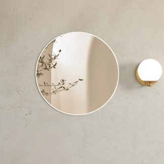 London Matte White Framed Tuffi Mirror