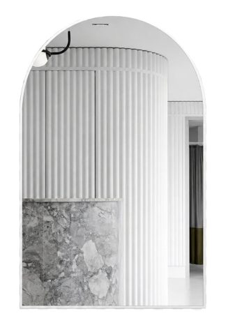 Archie Matte White Framed Tuffi Mirror