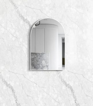 Archie Matte White Framed Tuffi Mirror