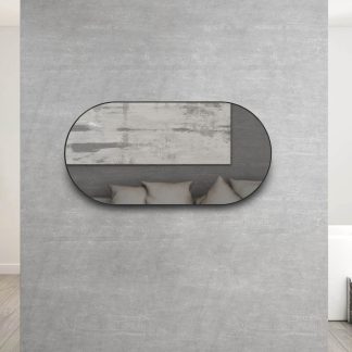Noosa Matte Black Framed Mirror