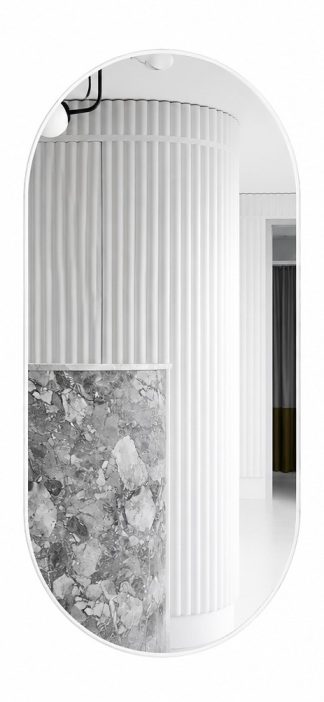 Noosa Matte White Framed Tuffi Mirror
