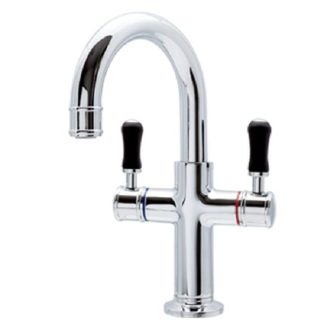 Sylva Twinner Basin Mixer Chrome-Black