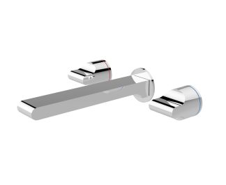 Pearl Wall Basin Set Chrome
