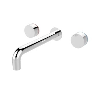 Kara Wall Basin Set Chrome
