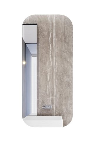 Newport Matte White Shaving Cabinet