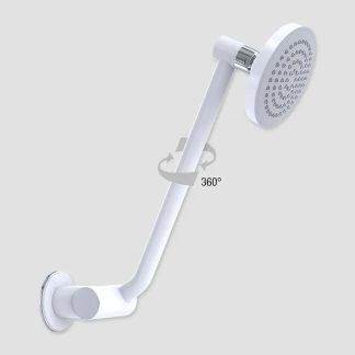 Streamjet Clicklock Arm Shower White/Chrome