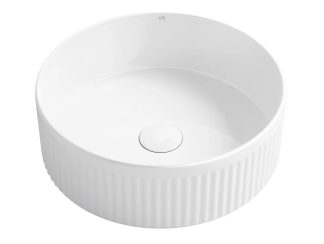 Oxford Round Fluted Basin Gloss White