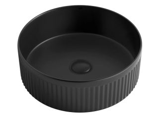 Oxford Round Fluted Basin Matte Black