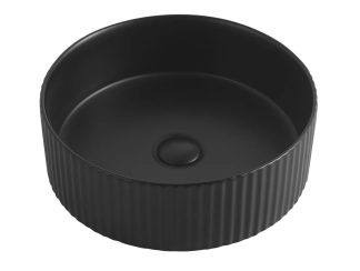 Marlo Round Fluted Basin Matte Black