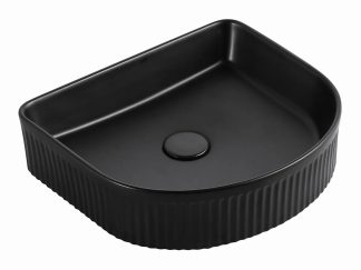 Archie Fluted Basin Matte Black