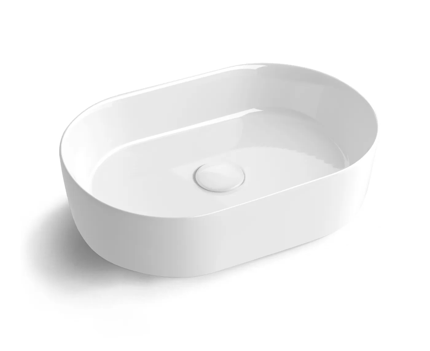 Quay Oval Above Counter Basin Gloss White