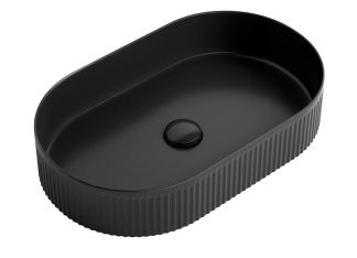 Kensington Fulted Oval Basin Matte Black
