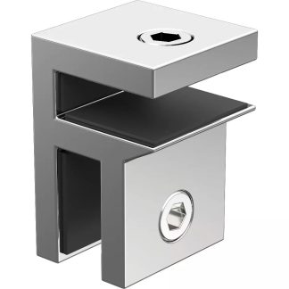 Barossa Shower Glass To Glass Bracket Chrome