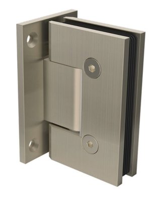 Purity Wall To Glass Hinge Brushed Nickel