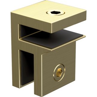 Purity Glass Brace Bracket Brushed Gold