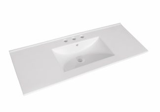 Ceramic 1500mm Vanity Top 3 Tap Holes White