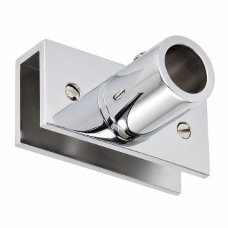 Adjustable Slimline Glass Mount Fitting Chrome