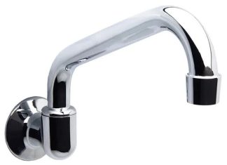Swivel Sink Wall Spout 225mm Chrome