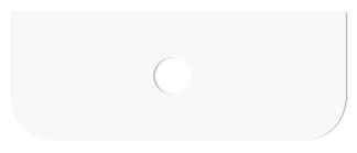 Bondi 1200 Solid Surface Matte White Stone Top