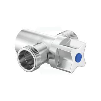 3 Way Cistern Cock 1/4 Turn Chrome