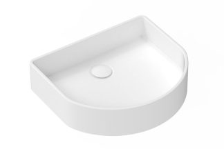 Arch Smooth Above Counter Ceramic Basin Gloss White