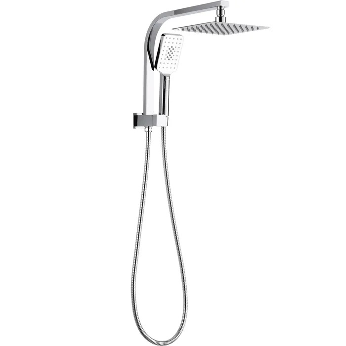 Taran Twin Shower Half Rail Chrome