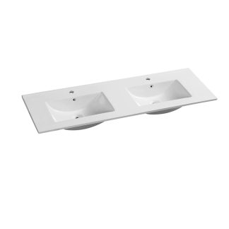 Ceramic Vanity Top White 1500mm Double Bowl (01)