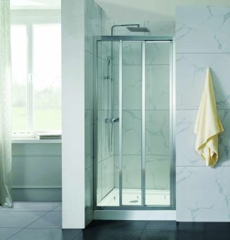 Semi framed Shower 3 Panel Sliding Door 830-880