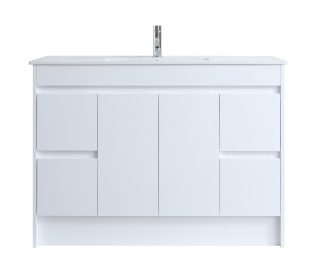 Finger Pull 1200 White Vanity