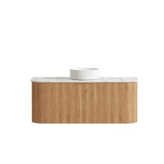 Bondi Woodland 1200 Curve Oak Fluted Vanity