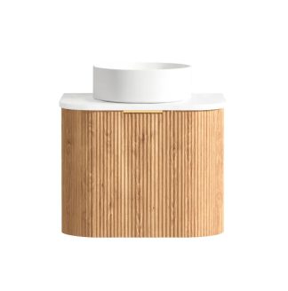Bondi Woodland 600 Curve Oak Fluted Vanity